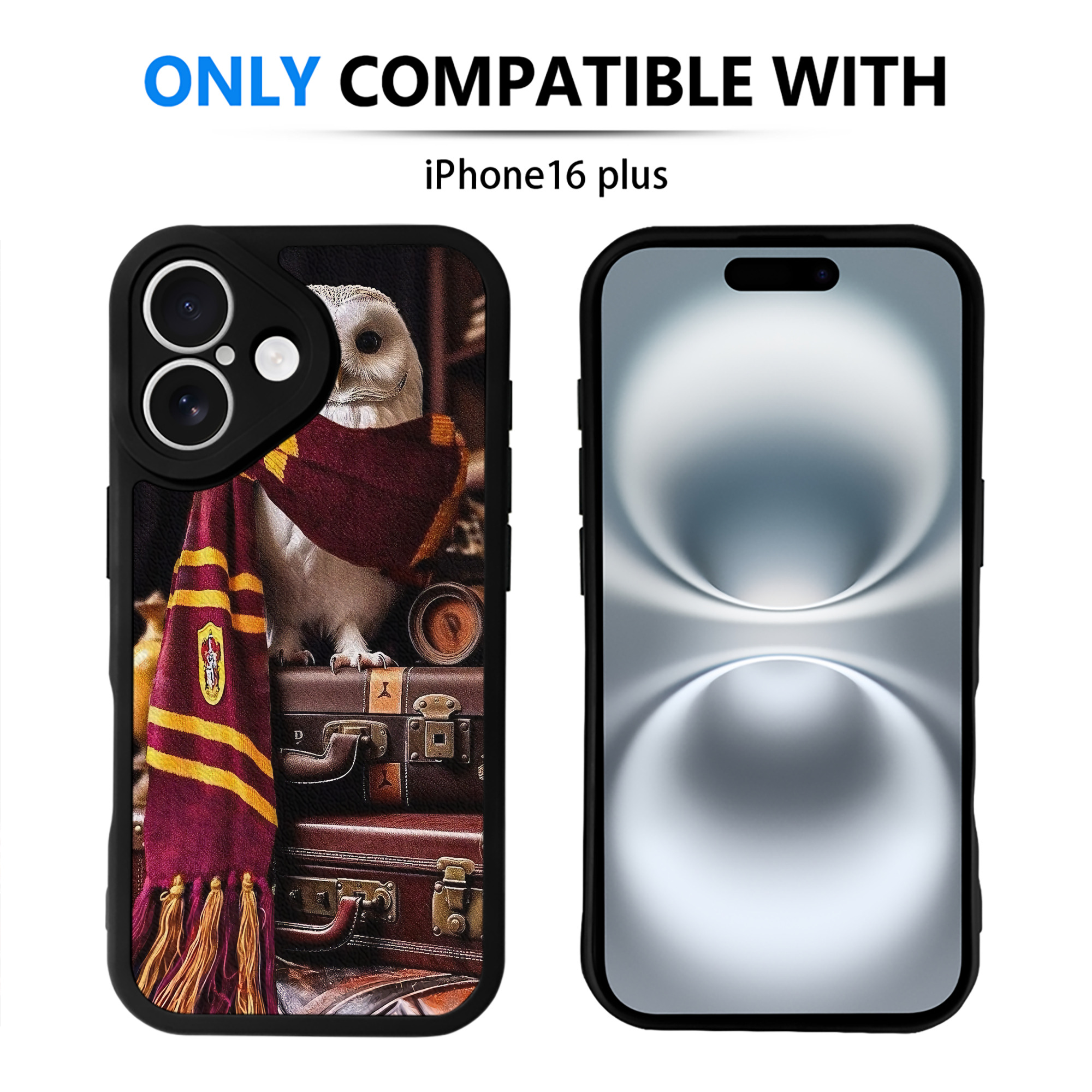 （画像用） Harry Potter ハリー・ポッターシリーズ 【iPhone 16シリーズ対応】シリコンスマホケース（レザー調） 材質：シリコン